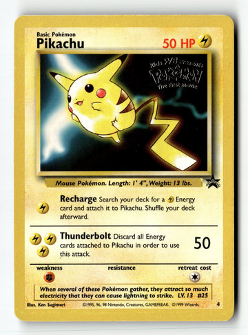 Pokemon Card Pikachu (Movie Promo) LP WoTC Promo 4