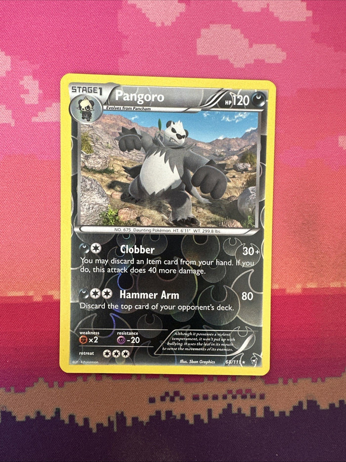 Pokemon Card Pangoro Furious Fists Reverse Holo Rare 68/111 Near Mint