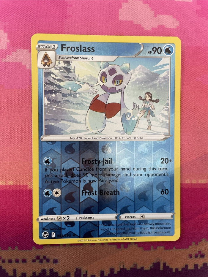 Pokemon Card Froslass Silver Tempest Reverse Holo Rare 043/195 Near Mint