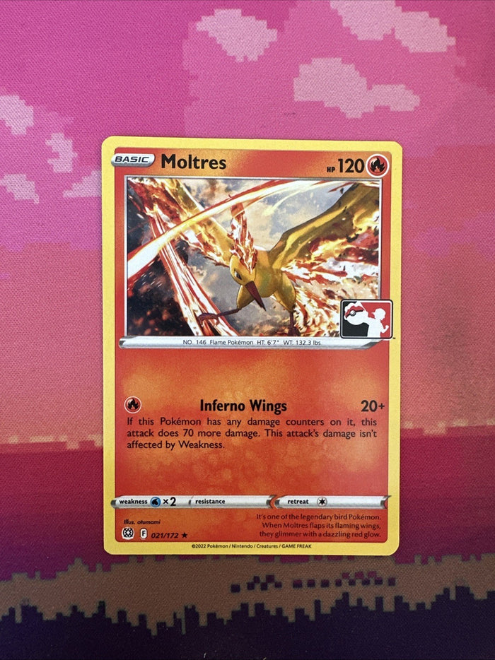Pokemon Card Moltres Prize Pack Rare 021/172 Near Mint