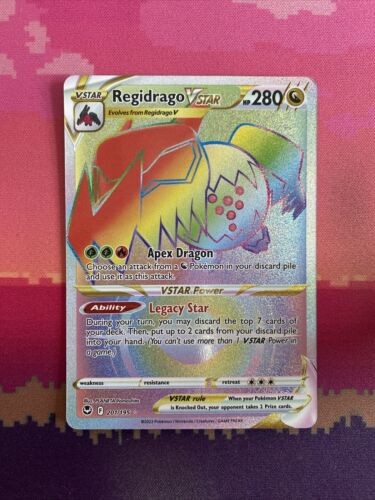 Pokemon Card Regidrago VSTAR 201/195 Secret Rare Silver Tempest Near Mint