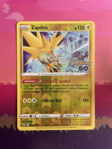 Pokemon Card Zapdos Pokemon Go Reverse Holo Rare 029/078 Near Mint