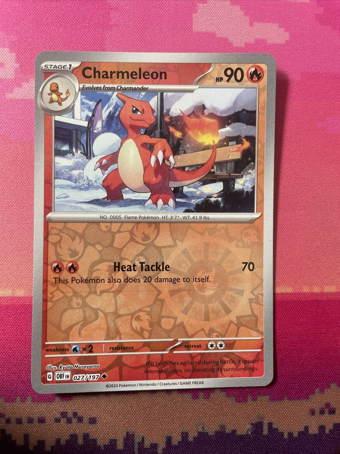 Pokemon Card Charmeleon Obsidian Flames Reverse Holo 027/197 Near Mint