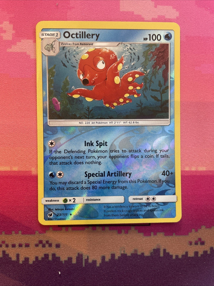 Pokemon Card Octillery Crimson Invasion Reverse Holo Rare 23/111 Near Mint