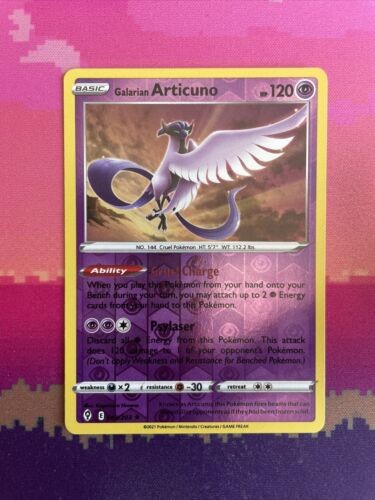 Pokemon Card Galarian Articuno Reverse Holo Rare 063/203 Near Mint
