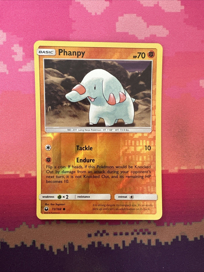 Pokemon Card Phanpy Celestial Storm Reverse Holo 72/168 Near Mint