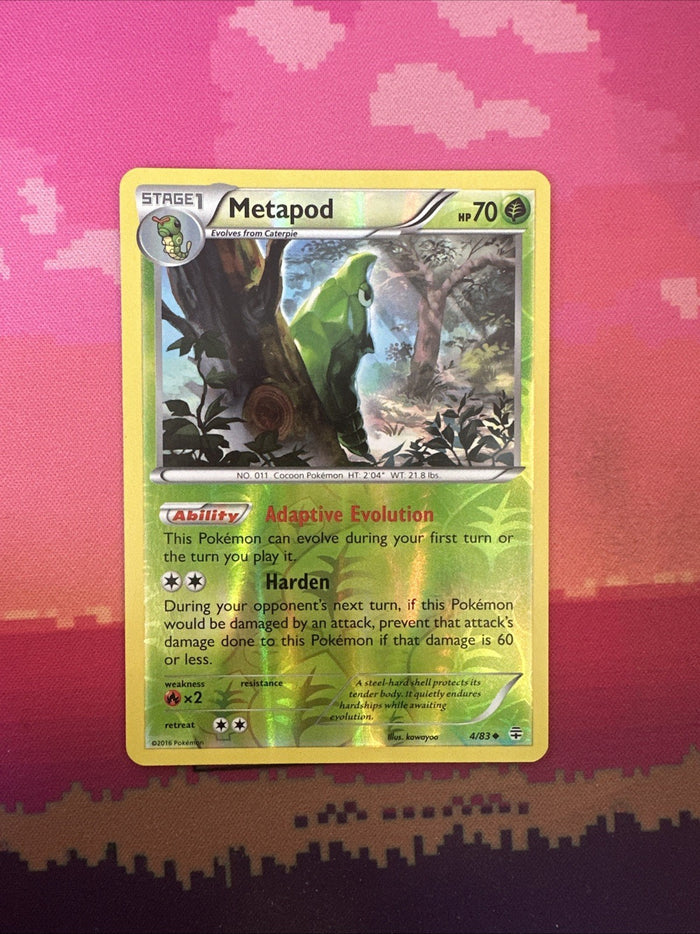 Pokemon Card Metapod Generations Reverse Holo 4/83 Near Mint