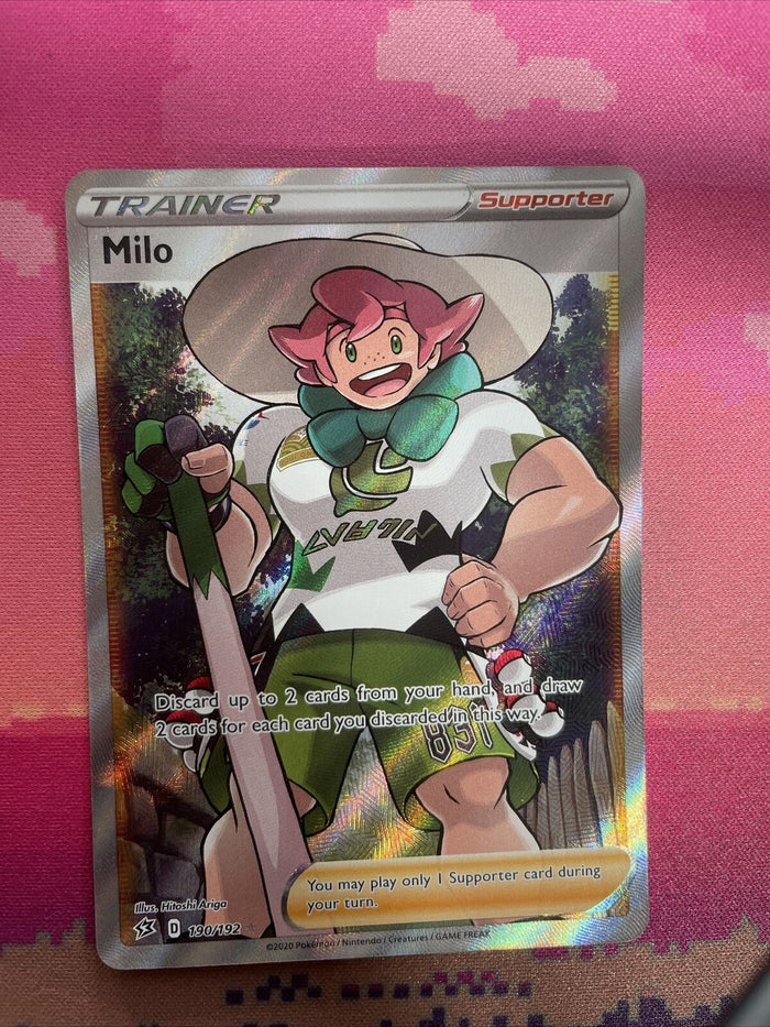Pokemon Card Milo 190/192 Ultra Rare Rebel Clash Near Mint