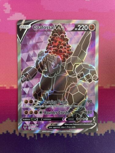 Pokemon Card Coalossal V 173/185 Ultra Rare Vivid Voltage Near Mint