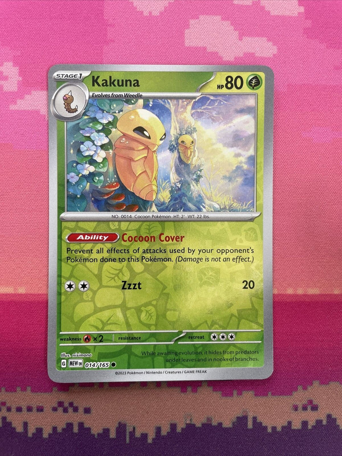Pokemon Card Kakuna Scarlet & Violet 151 Reverse Holo 014/165 Near Mint