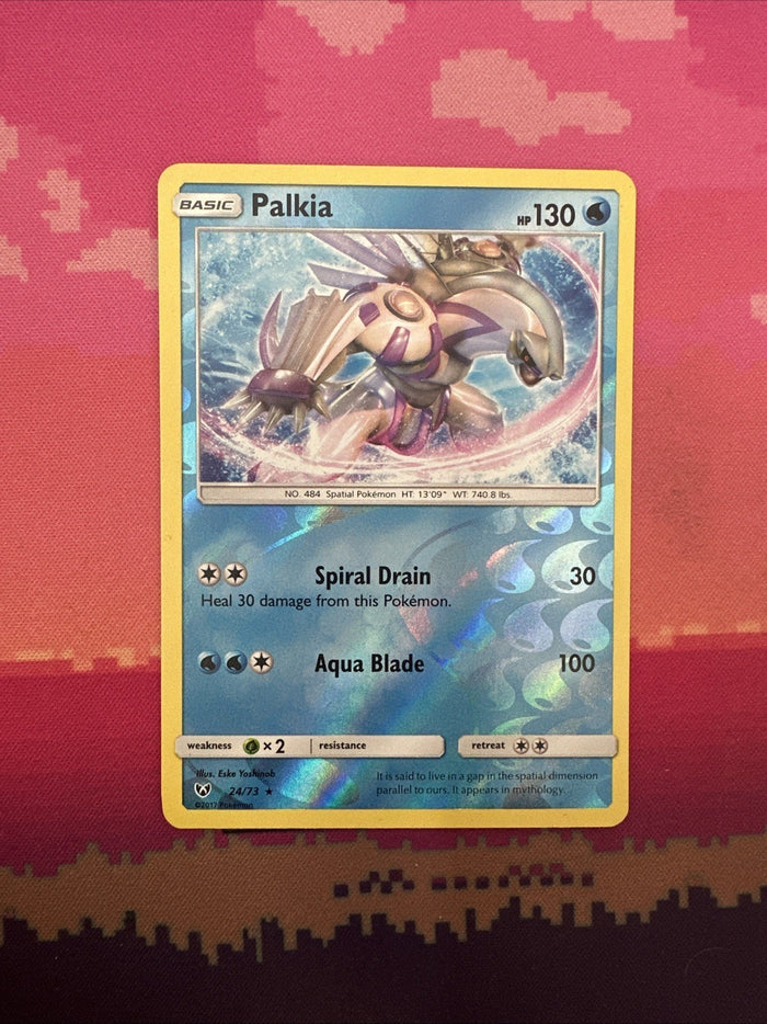 Pokemon Card Palkia Shining Legends Reverse Holo Rare 24/73 Near Mint