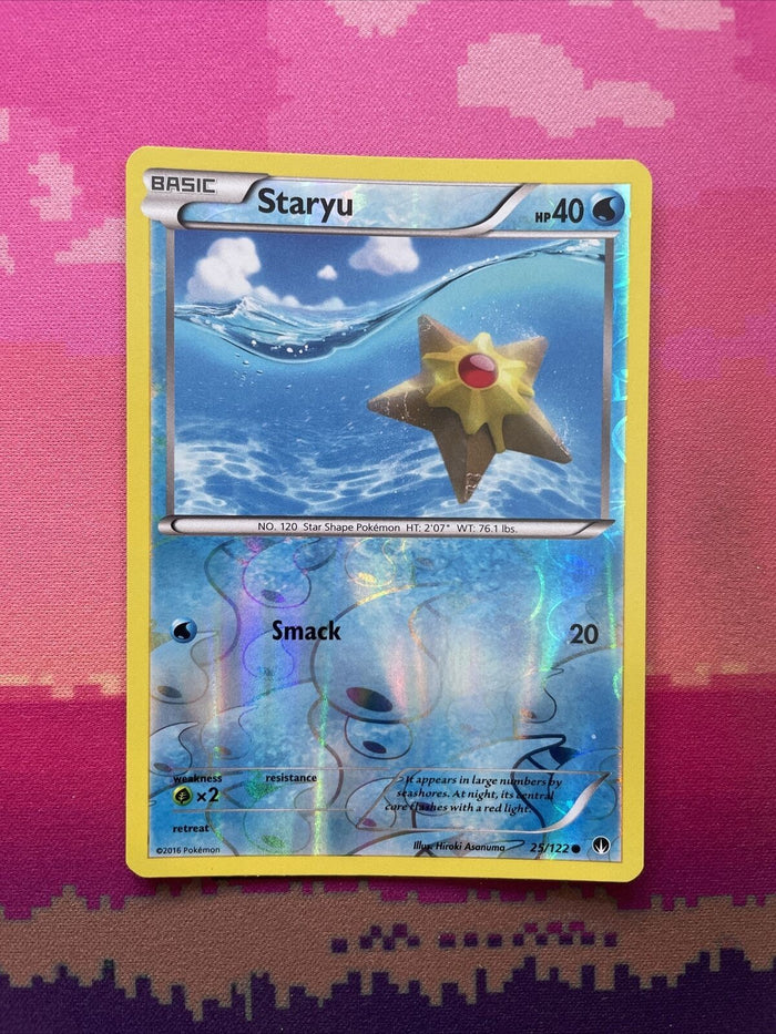 Pokemon Card Staryu Breakpoint Reverse Holo 25/122 Near Mint