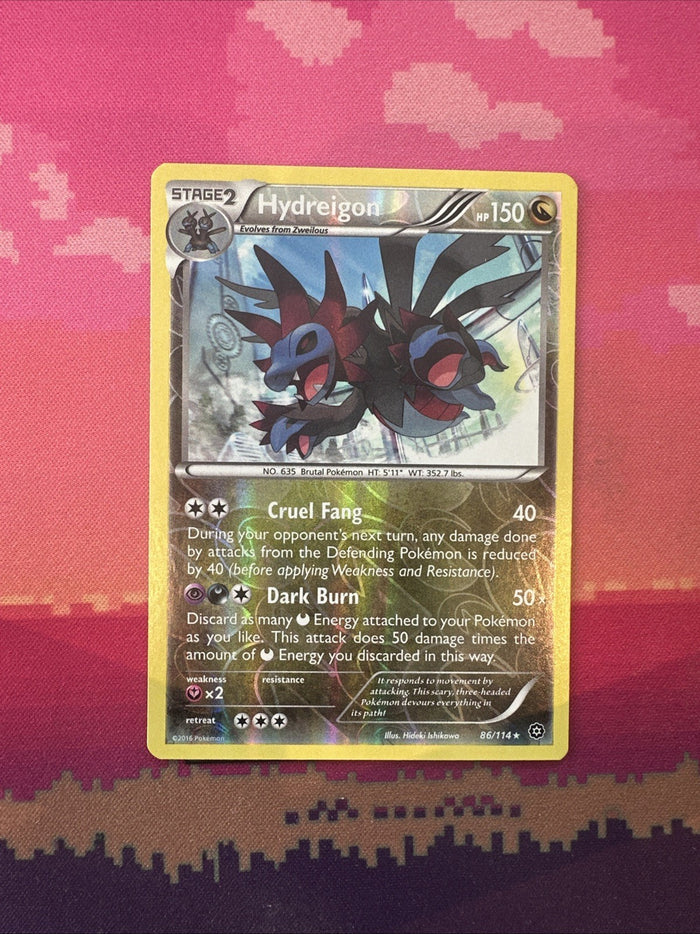 Pokemon Card Hydreigon Steam Siege Reverse Holo Rare 86/114 Near Mint