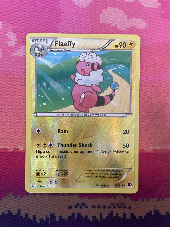 Pokemon Card Flaaffy Steam Siege Reverse Holo 39/114 Near Mint