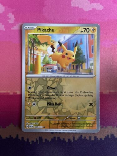 Pokemon Card Pikachu Paldea Evolved Reverse Holo 062/193 Near Mint