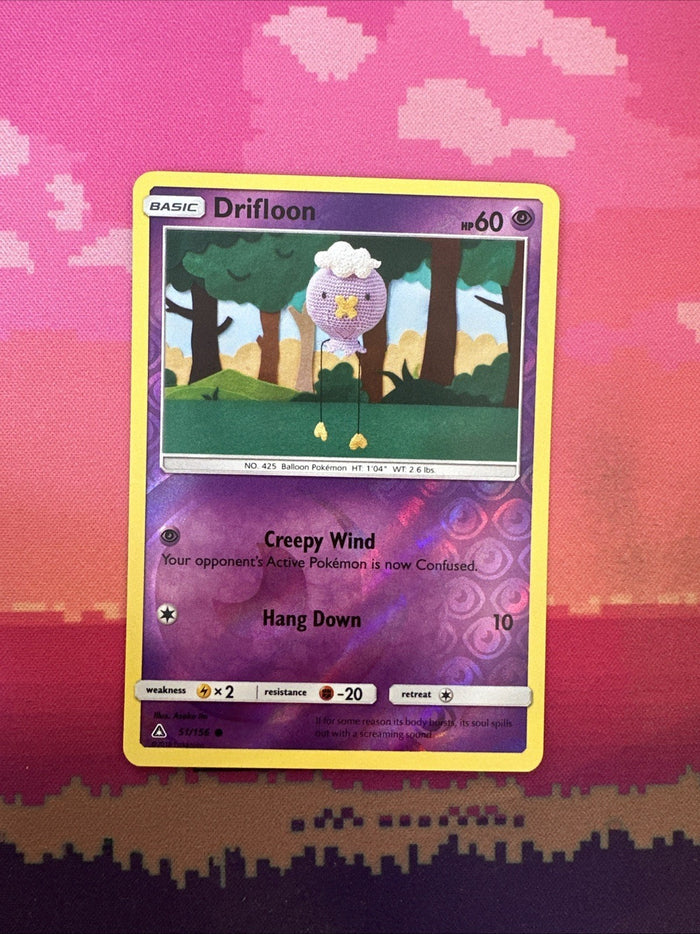 Pokemon Card Drifloon Ultra Prism Reverse Holo 51/156 Near Mint