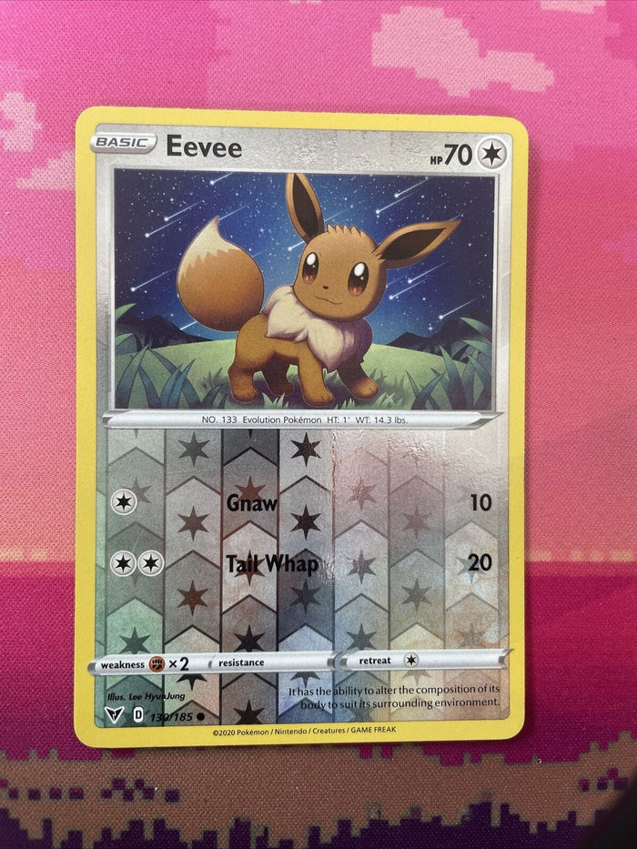Pokemon Card Eevee Vivid Voltage Reverse Holo 130/185 Near Mint