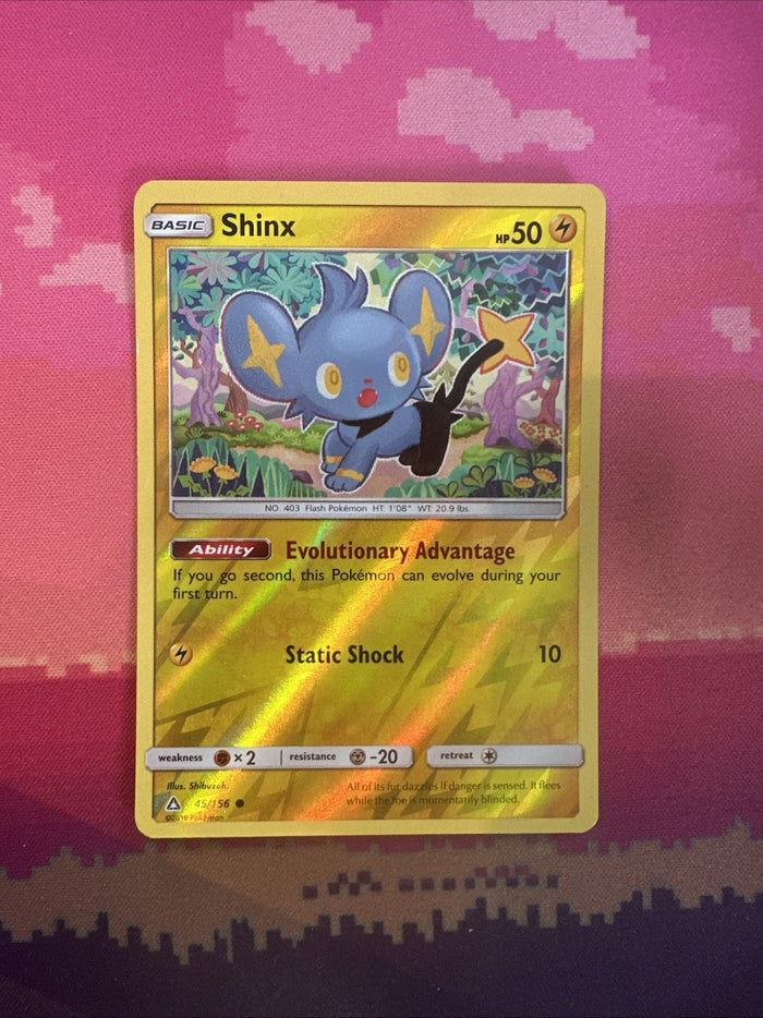 Pokemon Card Shinx Ultra Prism Reverse Holo 45/156 Near Mint