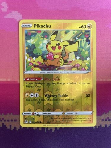pokemon-card-pikachu-lost-origin-reverse-holo-052-196-near-mint