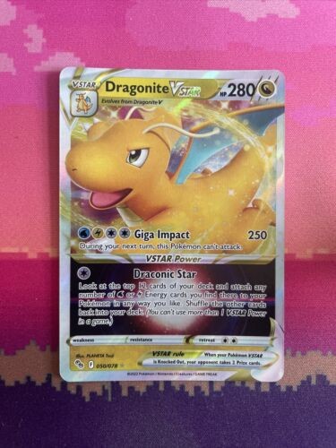Pokemon Card Dragonite VSTAR 050/078 Ultra Rare Pokemon GO Near Mint
