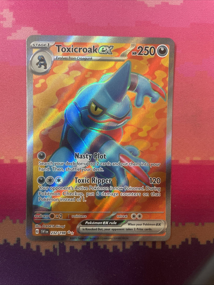Pokemon Card Toxicroak ex 232/198 Ultra Rare Scarlet & Violet Base Set Near Mint
