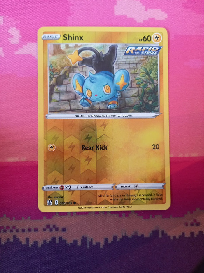 Pokemon Card Shinx Battle Styles Reverse Holo Common 046/163 Near Mint