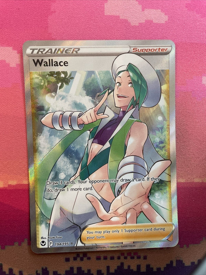 Pokemon Card Wallace 194/195 Ultra Rare Silver Tempest Near Mint