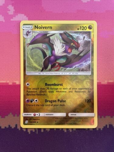 Pokemon Card Noivern Unified Minds Reverse Holo Rare 159/236 Near Mint