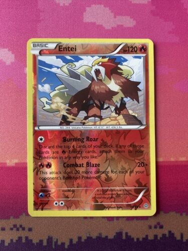Pokemon Card Entei Ancient Origins Reverse Holo Rare 14/98 Near Mint