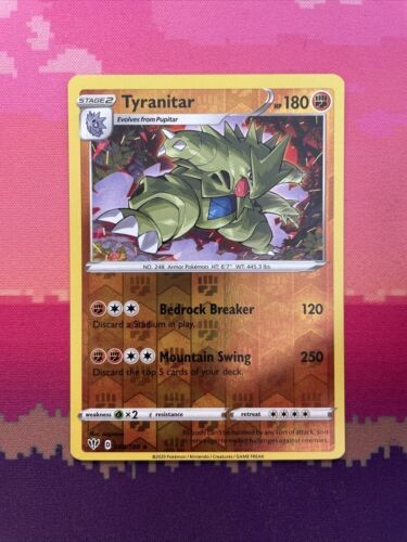Pokemon Card Tyranitar Darkness Ablaze Reverse Holo 088/189 Near Mint