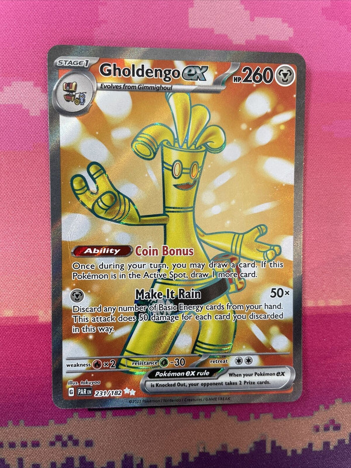 Pokemon Card Gholdengo ex 231/182 Ultra Rare Near Mint