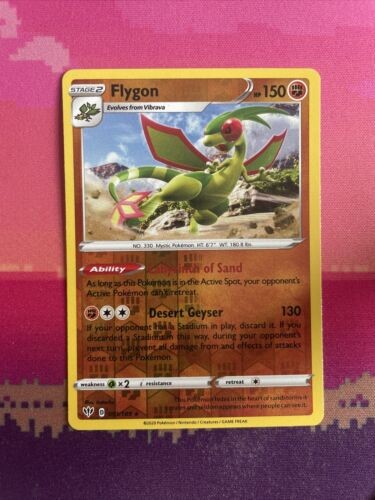 Pokemon Card Flygon Darkness Ablaze Reverse Holo Rare 091/189 Near Mint