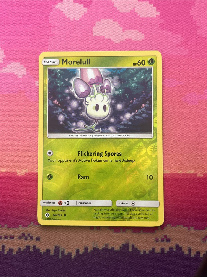 Pokemon Card Morelull Sun & Moon Reverse Holo 16/149 Near Mint