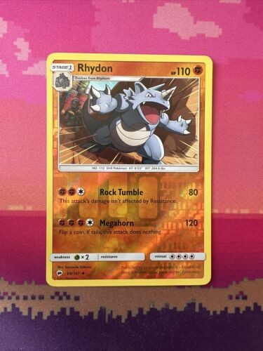 Pokemon Card Rhydon Burning Shadows Reverse Holo 66/147 Near Mint