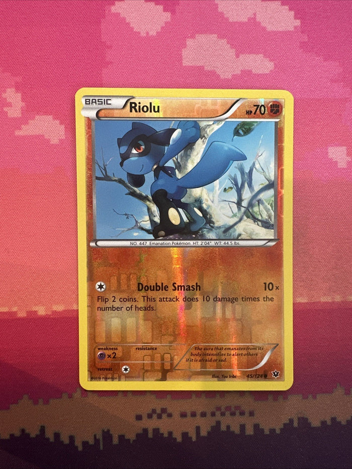 Pokemon Card Riolu Fates Collide Reverse Holo Common 45/124 Near Mint