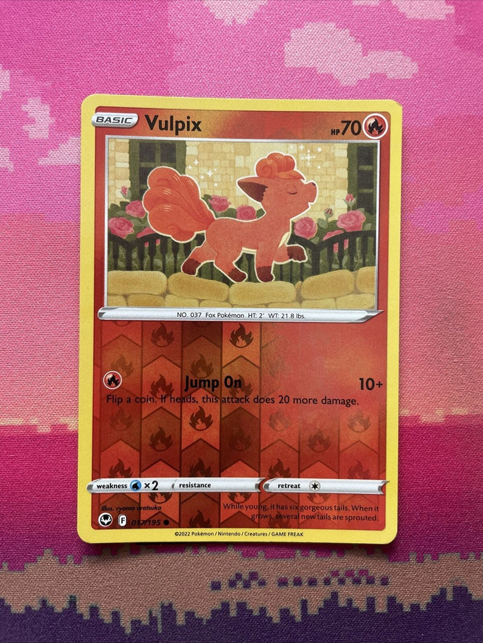 Pokemon Card Vulpix Silver Tempest Reverse Holo 017/195 Near Mint
