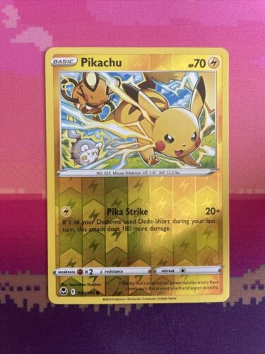 Pokemon Card Pikachu Silver Tempest Reverse Holo 049/195 Near Mint