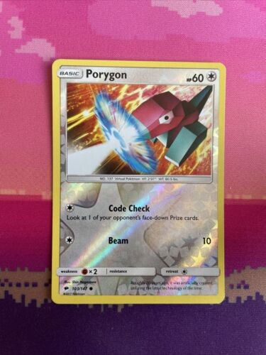 Pokemon Card Porygon Burning Shadows Reverse Holo 103/147 Near Mint