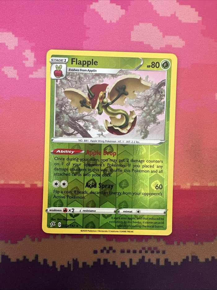 Pokemon Card Flapple Rebel Clash Reverse Holo Rare 022/192 Near Mint