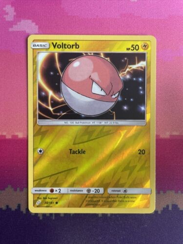 Pokemon Card Voltorb Team Up Reverse Holo Common 38/181 Near Mint