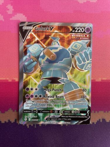 Pokemon Card Golurk V 181/203 Ultra Rare Evolving Skies Near Mint