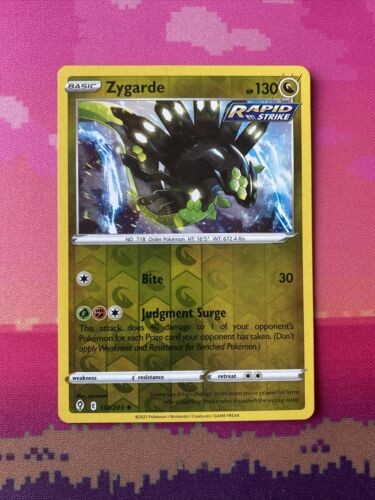 Pokemon Card Zygarde Evolving Skies Reverse Holo Rare 118/203 Near Mint