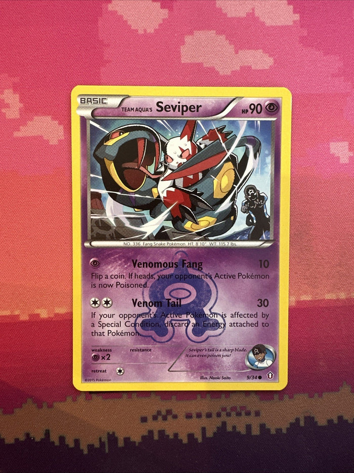 Pokemon Card Team Aqua's Seviper Double Crisis Common 9/34 Near Mint