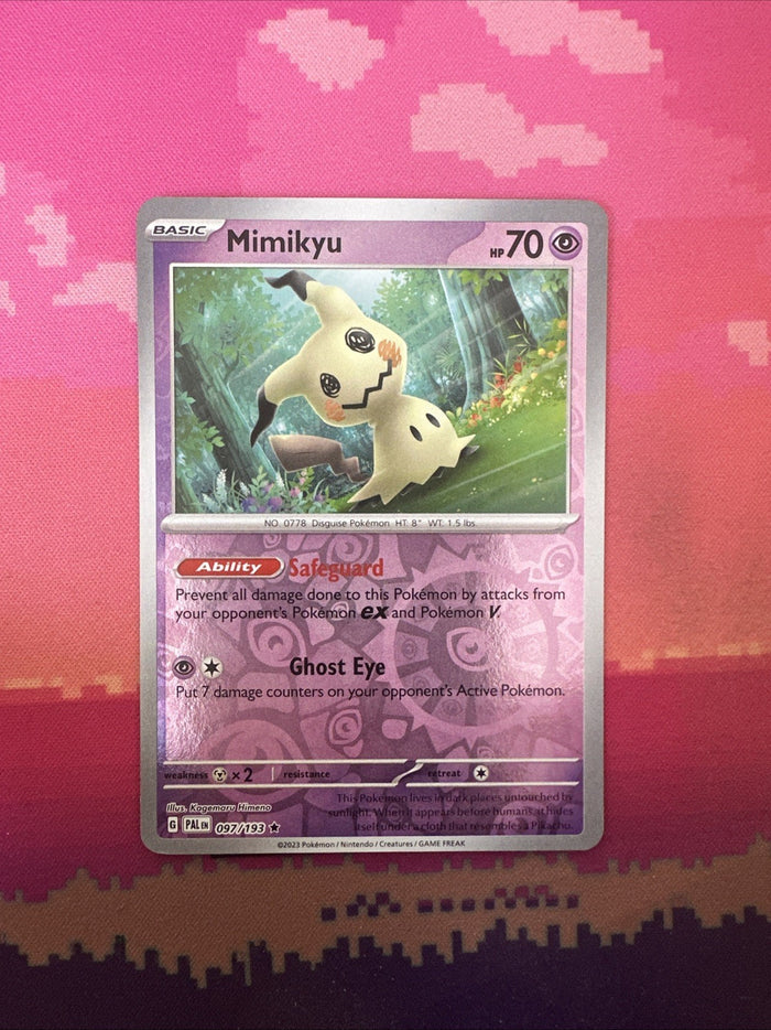 Pokemon Card Mimikyu Paldea Evolved Reverse Holo Rare 097/193 Near Mint