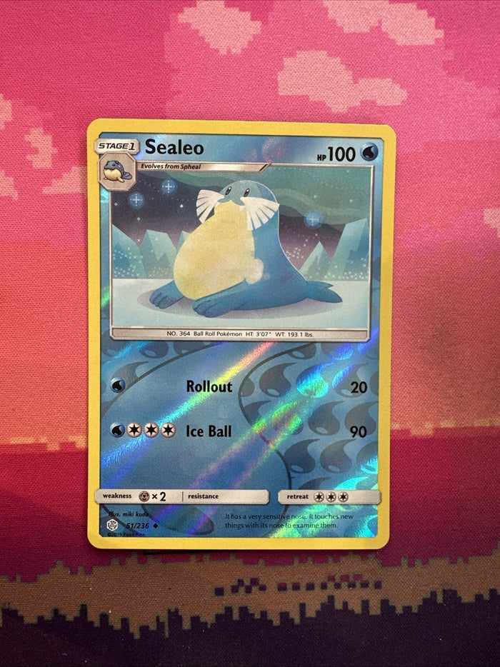 Pokemon Card Sealeo Cosmic Eclipse Reverse Holo 51/236 Near Mint