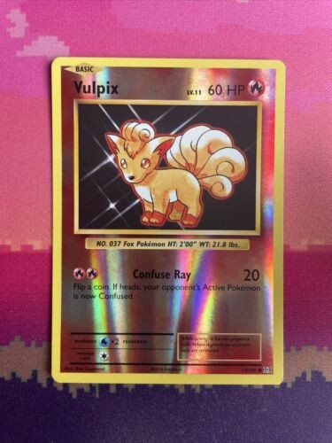 Pokemon Card Vulpix Evolutions Reverse Holo Common 14/108 Near Mint