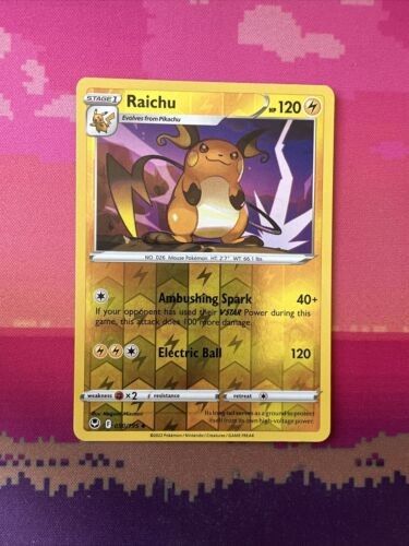 Pokemon Card Raichu Silver Tempest Reverse Holo 050/195 Near Mint