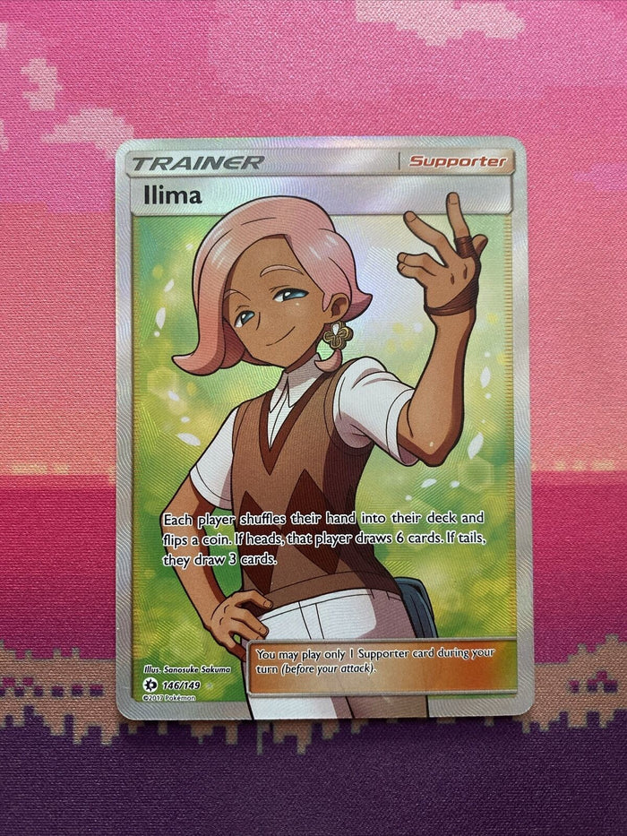 Pokemon Card Ilima 146/149 Ultra Rare Sun & Moon Near Mint