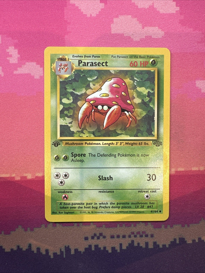 Pokemon Card Parasect Jungle 1st Edition Uncommon 41/64 Near Mint