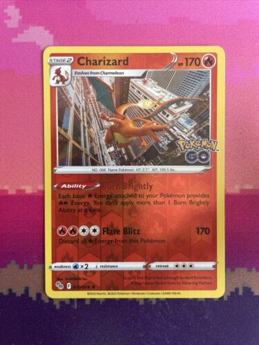 Pokemon Card Charizard Pokemon Go Reverse Holo Rare 010/078 Near Mint